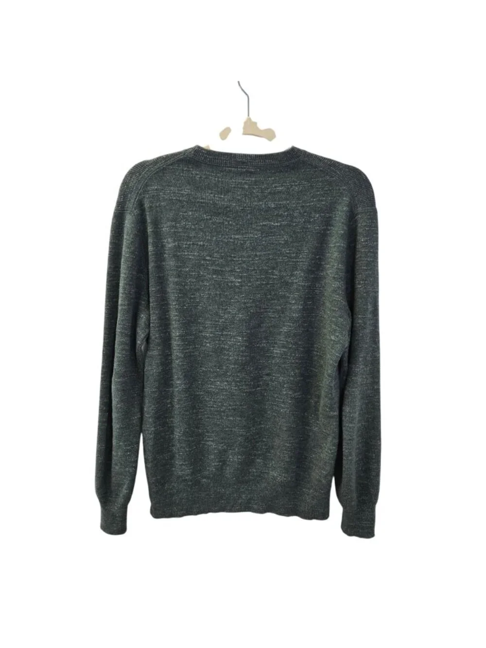 J. Crew 100% Cotton Heathered Green Crewneck Sweater Size Small